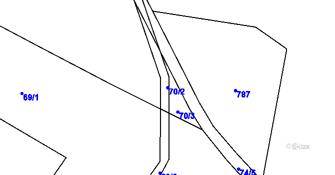 Parcela st. 70/2 v KÚ Jasenka, Katastrální mapa