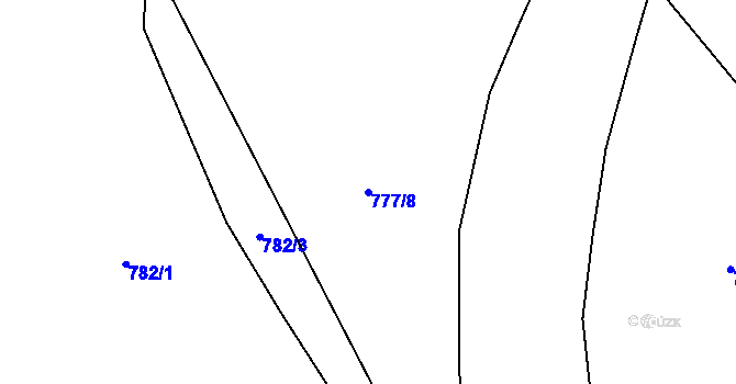 Parcela st. 777/8 v KÚ Jasenka, Katastrální mapa