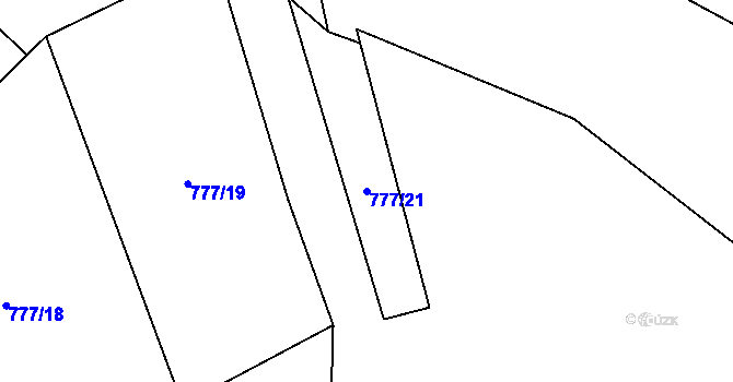 Parcela st. 777/21 v KÚ Jasenka, Katastrální mapa