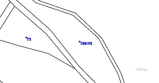 Parcela st. 786/19 v KÚ Jasenka, Katastrální mapa