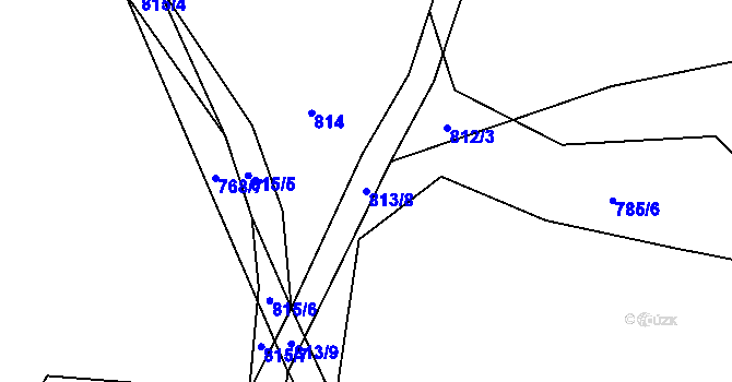 Parcela st. 813/8 v KÚ Jasenka, Katastrální mapa