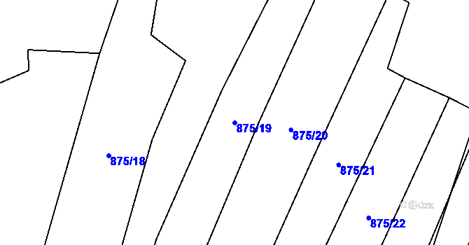Parcela st. 875/19 v KÚ Jasenka, Katastrální mapa