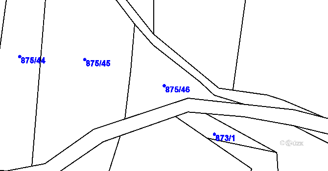 Parcela st. 875/46 v KÚ Jasenka, Katastrální mapa