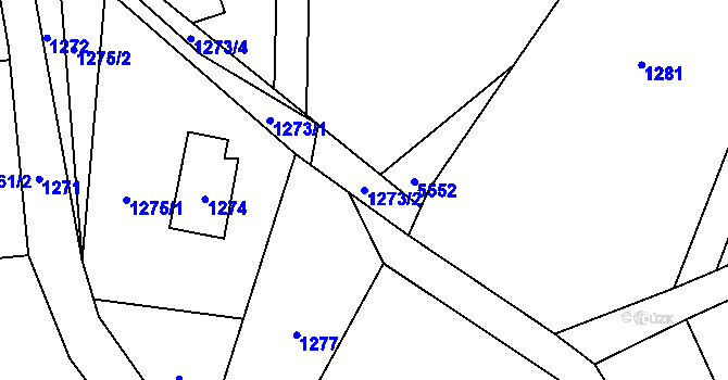 Parcela st. 1273/2 v KÚ Jasenka, Katastrální mapa