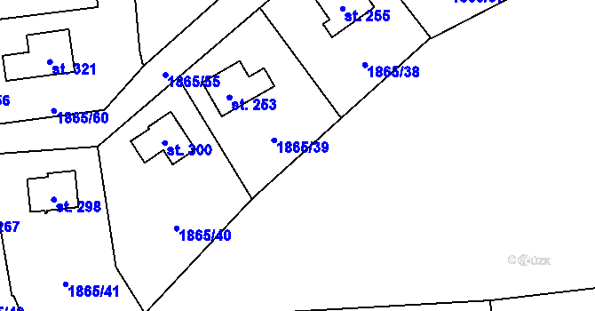 Parcela st. 1775/8 v KÚ Vstiš, Katastrální mapa