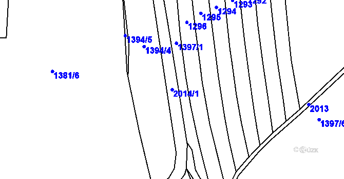 Parcela st. 2014/1 v KÚ Vstiš, Katastrální mapa