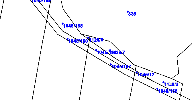 Parcela st. 1045/154 v KÚ Vstiš, Katastrální mapa