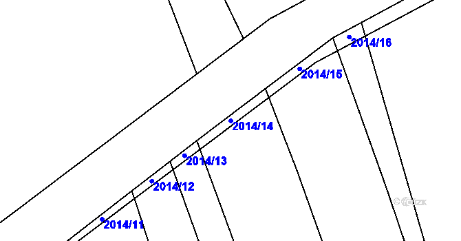 Parcela st. 2014/14 v KÚ Vstiš, Katastrální mapa