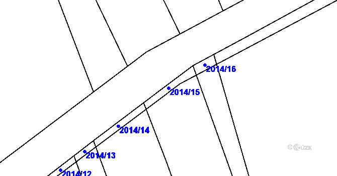 Parcela st. 2014/15 v KÚ Vstiš, Katastrální mapa
