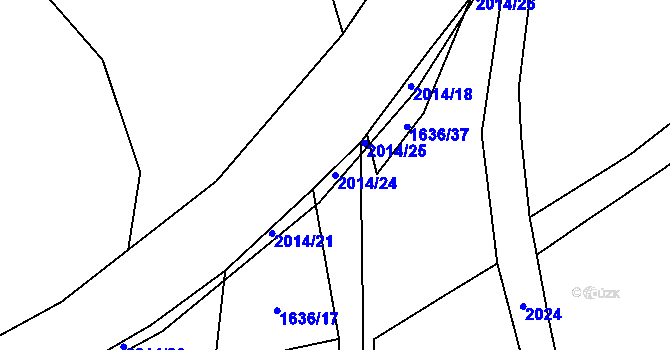 Parcela st. 2014/24 v KÚ Vstiš, Katastrální mapa