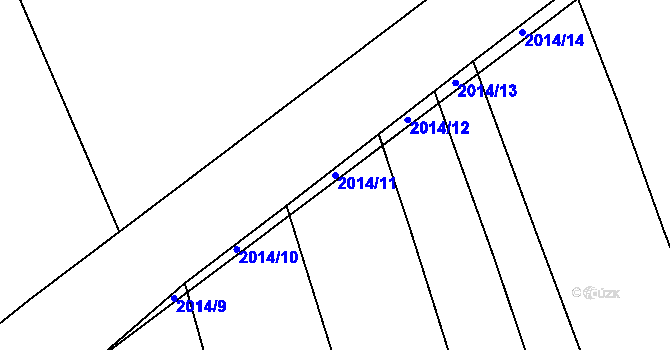 Parcela st. 2014/11 v KÚ Vstiš, Katastrální mapa