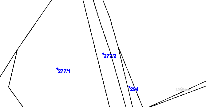 Parcela st. 277/2 v KÚ Všechovice u Tišnova, Katastrální mapa