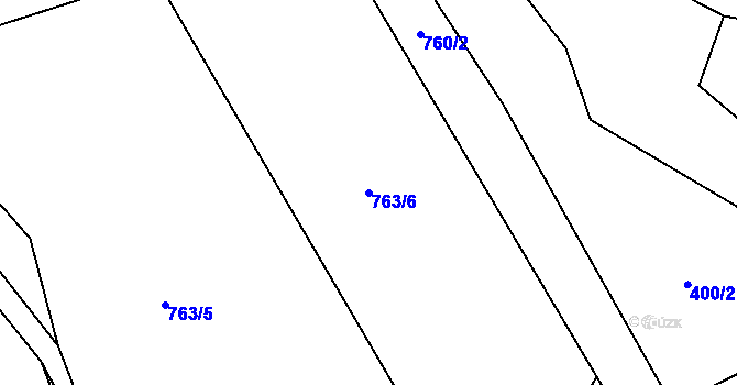 Parcela st. 763/6 v KÚ Všelibice, Katastrální mapa
