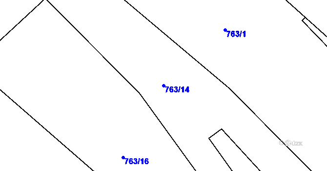 Parcela st. 763/14 v KÚ Všelibice, Katastrální mapa