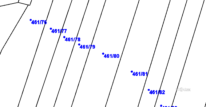 Parcela st. 461/80 v KÚ Bohunice nad Vltavou, Katastrální mapa