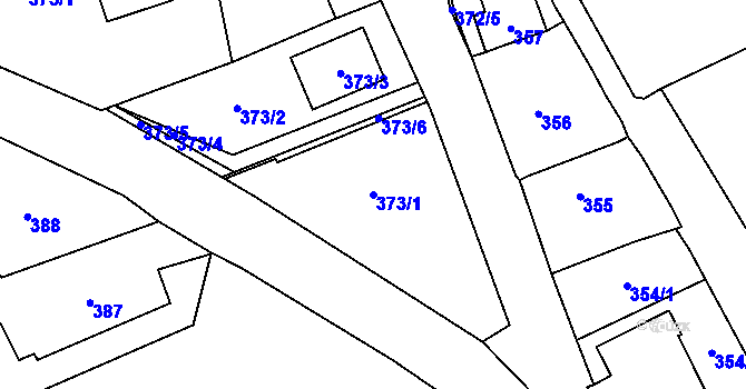 Parcela st. 373/1 v KÚ Všenory, Katastrální mapa