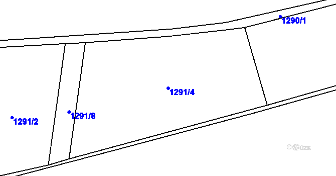 Parcela st. 1291/4 v KÚ Všenory, Katastrální mapa