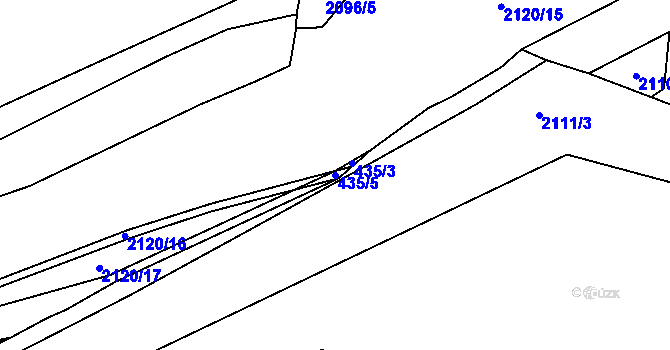 Parcela st. 435/5 v KÚ Všenory, Katastrální mapa