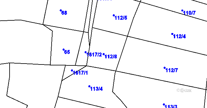 Parcela st. 112/8 v KÚ Všepadly, Katastrální mapa