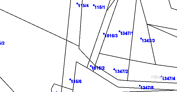 Parcela st. 115/3 v KÚ Všepadly, Katastrální mapa