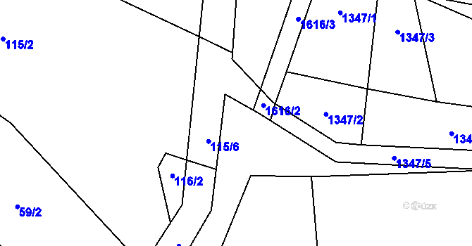 Parcela st. 115/7 v KÚ Všepadly, Katastrální mapa