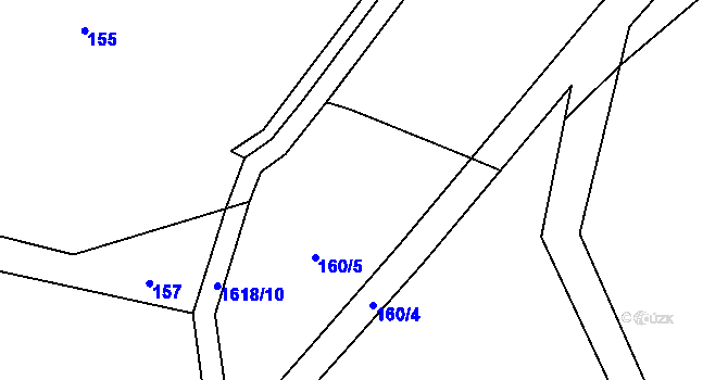 Parcela st. 160/6 v KÚ Všepadly, Katastrální mapa