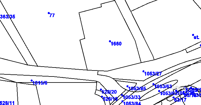 Parcela st. 57 v KÚ Všeruby u Kdyně, Katastrální mapa