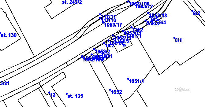 Parcela st. 10/1 v KÚ Všeruby u Kdyně, Katastrální mapa