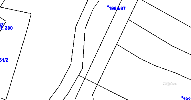 Parcela st. 392/2 v KÚ Všeruby u Plzně, Katastrální mapa
