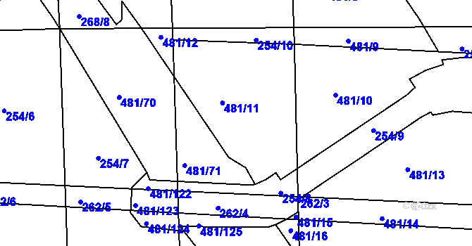 Parcela st. 254/8 v KÚ Všestary, Katastrální mapa
