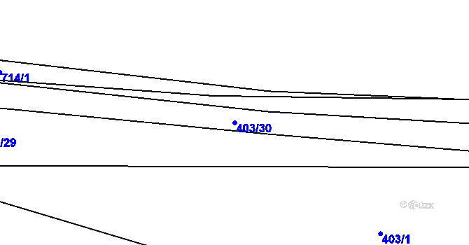 Parcela st. 403/30 v KÚ Všetaty, Katastrální mapa