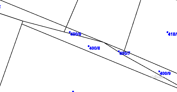 Parcela st. 400/8 v KÚ Výčapy, Katastrální mapa