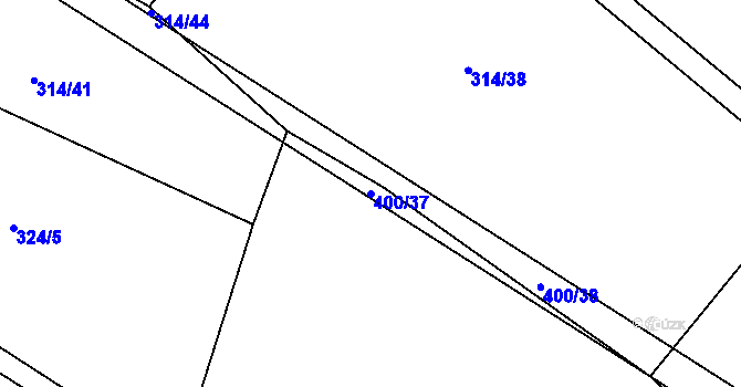 Parcela st. 400/37 v KÚ Výčapy, Katastrální mapa