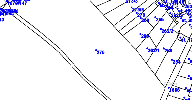 Parcela st. 276 v KÚ Vyklantice, Katastrální mapa