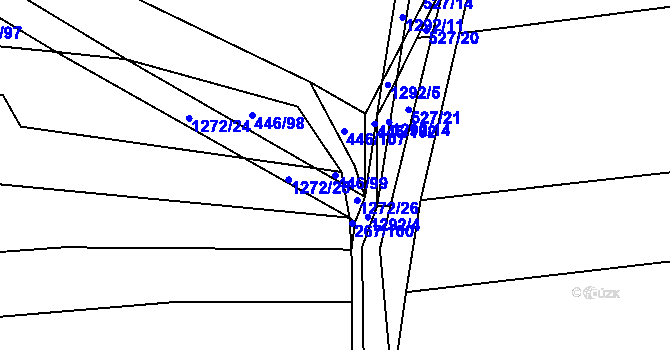 Parcela st. 446/99 v KÚ Výkleky, Katastrální mapa