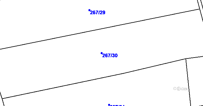 Parcela st. 267/30 v KÚ Výkleky, Katastrální mapa
