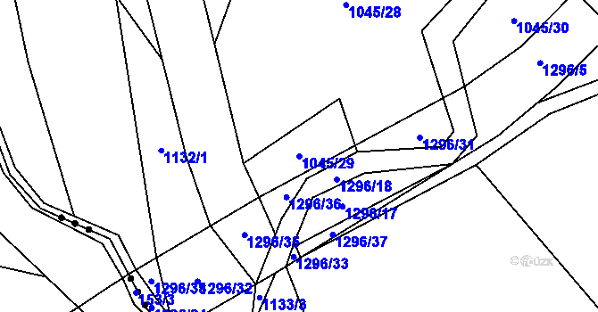 Parcela st. 1045/29 v KÚ Výkleky, Katastrální mapa