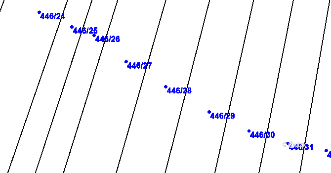 Parcela st. 446/28 v KÚ Výkleky, Katastrální mapa