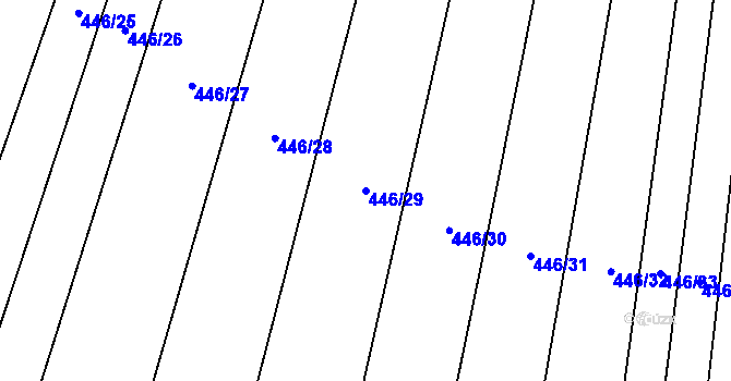 Parcela st. 446/29 v KÚ Výkleky, Katastrální mapa