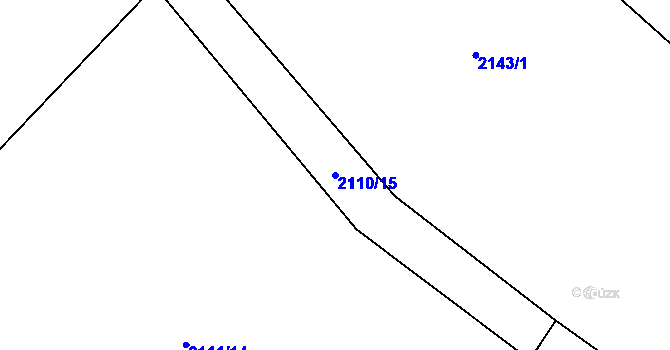 Parcela st. 2110/15 v KÚ Výprachtice, Katastrální mapa