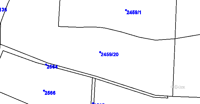 Parcela st. 2459/20 v KÚ Výprachtice, Katastrální mapa