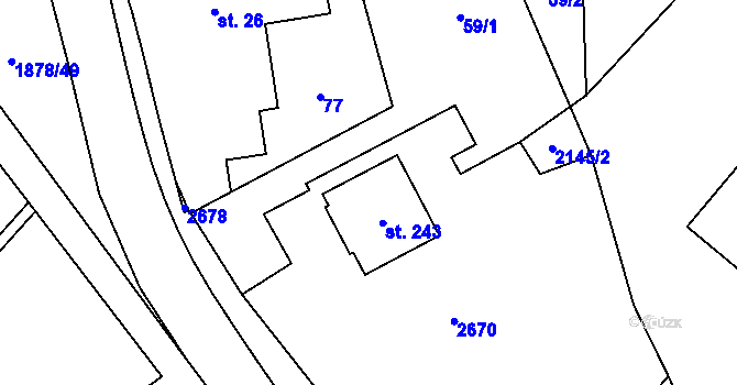 Parcela st. 25 v KÚ Výrava, Katastrální mapa