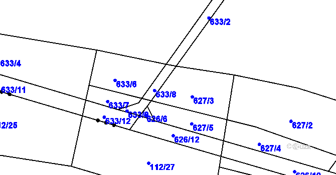 Parcela st. 112/26 v KÚ Výrovice, Katastrální mapa
