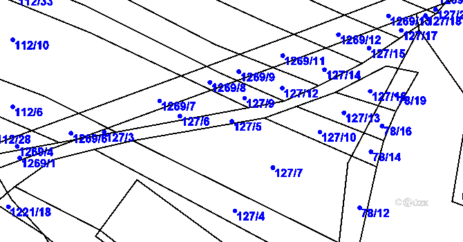 Parcela st. 127/5 v KÚ Výrovice, Katastrální mapa
