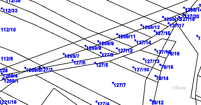 Parcela st. 127/9 v KÚ Výrovice, Katastrální mapa