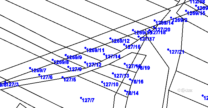 Parcela st. 127/14 v KÚ Výrovice, Katastrální mapa