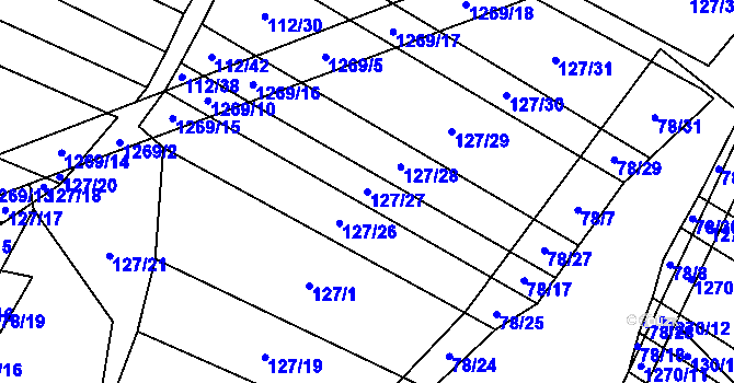 Parcela st. 127/27 v KÚ Výrovice, Katastrální mapa
