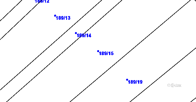 Parcela st. 189/15 v KÚ Výrovice, Katastrální mapa