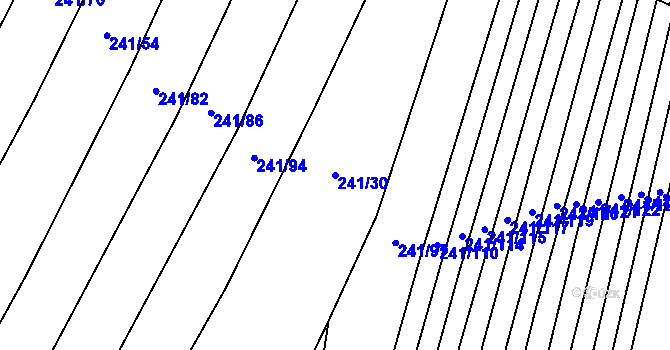 Parcela st. 241/30 v KÚ Výrovice, Katastrální mapa
