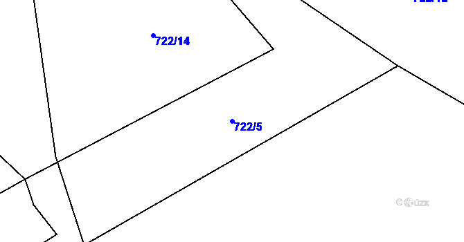 Parcela st. 722/5 v KÚ Výrovice, Katastrální mapa